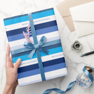 Papier Cadeau Hanoukka Stripe vacances personnalisées