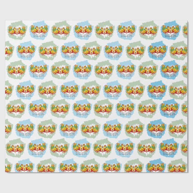 Papier Cadeau Hansa Puttuwa – Two Entwined Swans (Plat)