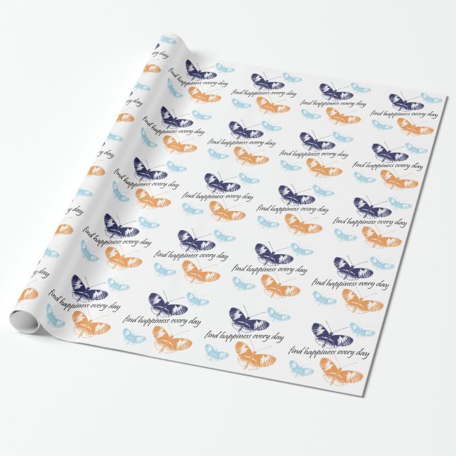Papier Cadeau Happinss Butterflies (Déroulé)