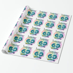 Papier Cadeau Happy 60th Birthday