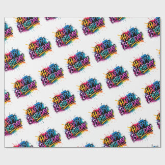 Papier Cadeau Happy Birthday Wrapping Paper printable