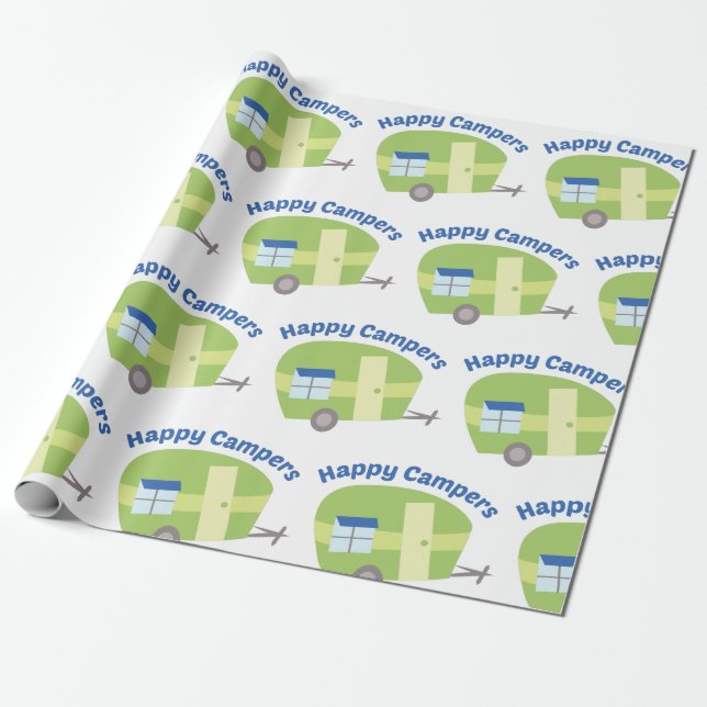 Papier Cadeau Happy Campers (Déroulé)