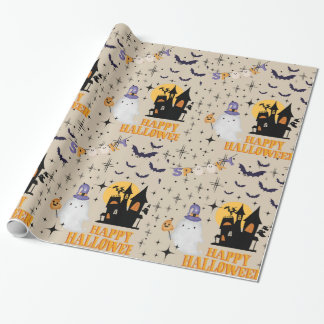 Papier Cadeau Happy Halloween Ghost Wrapper Papier