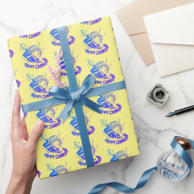 Papier Cadeau Happy Hanoukka dreidel Wrapping Papier (Cadeaux)