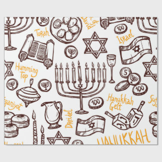 Papier Cadeau Happy Hanoukka Wrapper paper