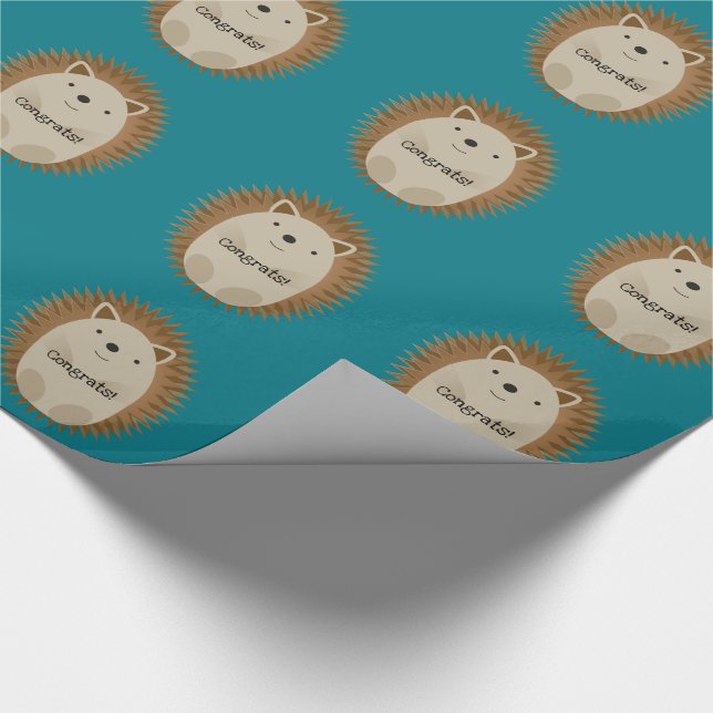 Papier Cadeau Happy Hedgehog (Coin)