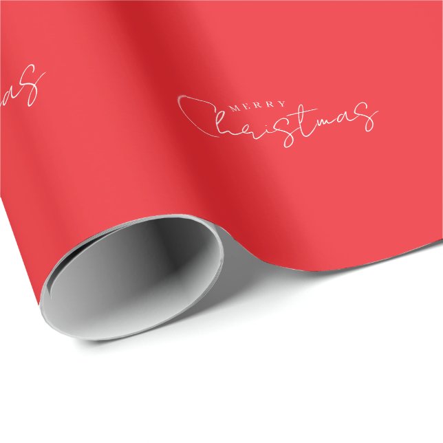 Papier Cadeau Happy Holidays Christmas New Year Season Red (Coin rond)