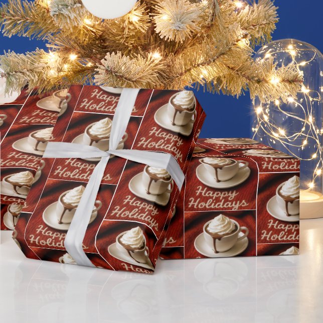 Papier Cadeau Happy Holidays Hot Cocoa On a Blanket (Vacances)