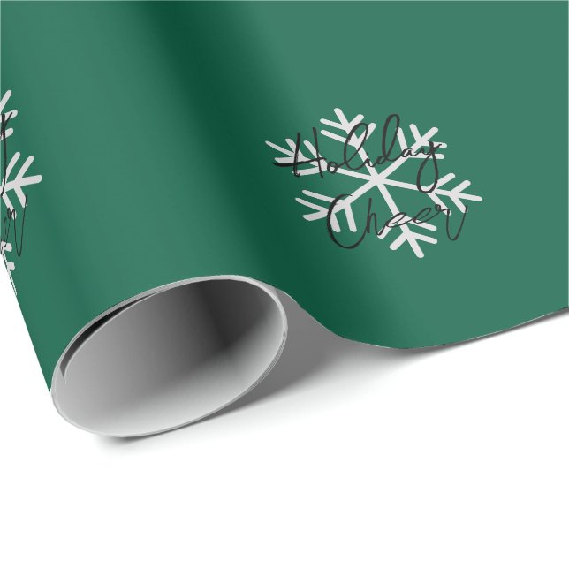 Papier Cadeau Happy Holidays Merry Christmas New Year (Coin rond)