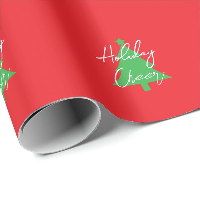 Papier Cadeau Happy Holidays Merry Christmas New Year (Coin rond)
