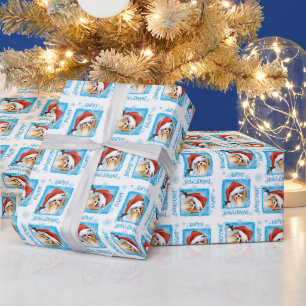 Papier Cadeau Happy Howlidays Biewer Terrier Wrapping Papier