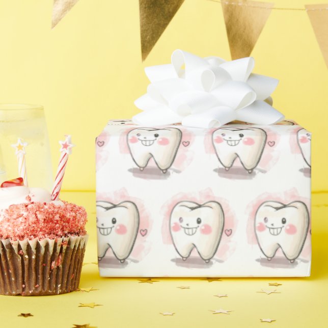Papier Cadeau Happy Tooth (Fête d'anniversaire)