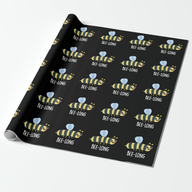 Papier Cadeau Haricot long d'abeilles Funny Long Insect Bee Pun  (Déroulé)