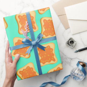 Papier Cadeau Haricots sur Toast Funny Petit déjeuner à motif