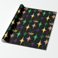 Harlequins Perles Masque Fleur de Lis Mardi Gras