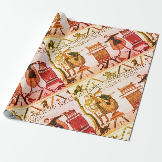 Papier Cadeau Harold jurant serment sur des reliques saintes (Déroulé)