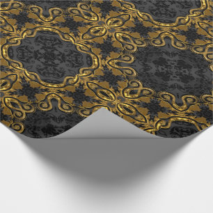 Papier Cadeau Harper Rush Minuit Élégance Baroque