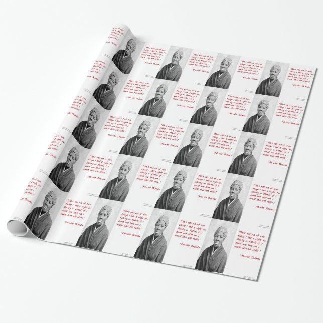 Papier Cadeau Harriet Tubman "Liberté Ou Mort" Citations Cadeaux (Déroulé)