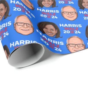 Papier Cadeau Harris Walz 2024 Papier d'emballage