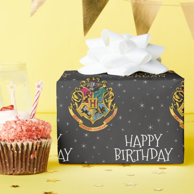 Papier Cadeau Harry Potter | Cimier de Poudlard - Joyeux anniver (Fête d'anniversaire)