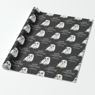 Papier Cadeau Harry Potter   Hedwig - Joyeux Noël