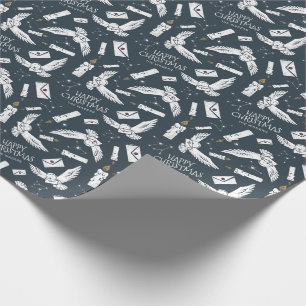 Papier Cadeau HARRY POTTER™ Hedwig Lettres Motif - Personnalisé