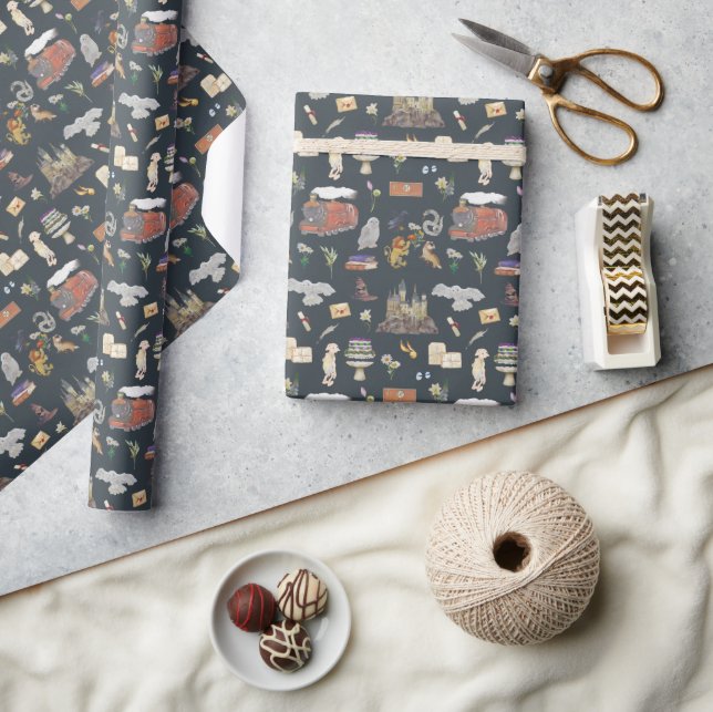 Papier Cadeau HARRY POTTER™ | Motif d'icônes (Artisanat)