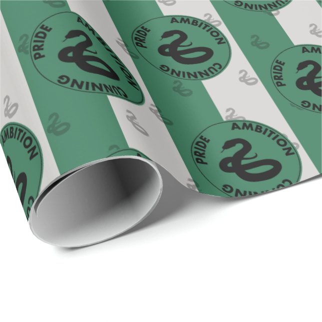 Papier Cadeau Harry Potter | SLYTHERIN™ Caractéristiques graphiq (Coin rond)
