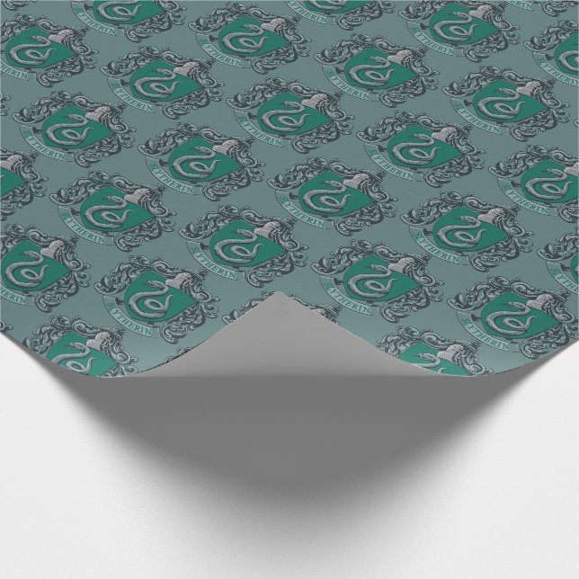 Papier Cadeau Harry Potter | Slytherin Crest Green (Coin)