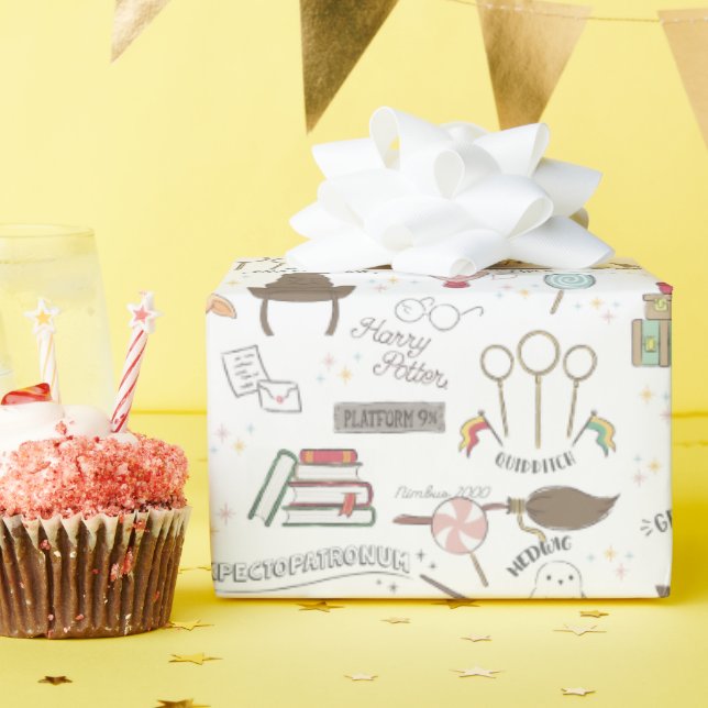 Papier Cadeau HARRY POTTER™ Tiny Magic Pattern (Fête d'anniversaire)