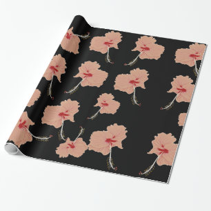 Papier Cadeau Hawaii Hibsicsus Fleurs