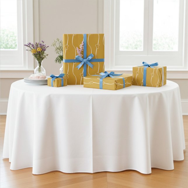 Papier Cadeau Heart Links Luxor Gold et White Mariage (Créateur téléchargé)