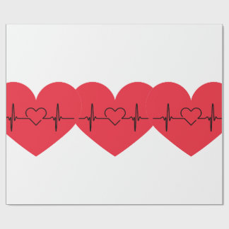 Papier Cadeau heart paper