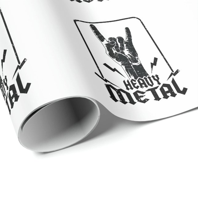 Papier Cadeau Heavy metal (Coin rond)