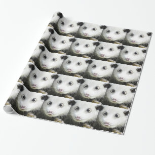 Papier Cadeau Heidi L'Opossum Osé À Croix