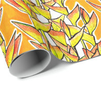 Heliconia Tropical Botanical Bold Motif Floral
