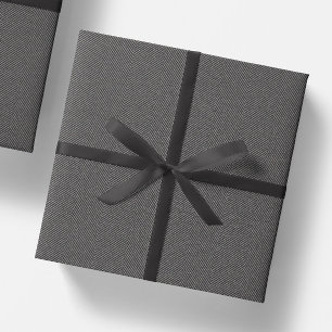 Papier Cadeau Herringbone gris tweeté classique simple