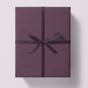 Papier Cadeau Herringbone tweeté prune violet Noël vacances