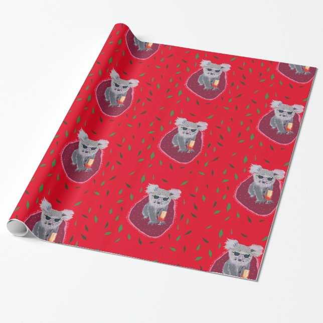 Papier Cadeau Heure de refroidissement de l'ours Koala (Déroulé)