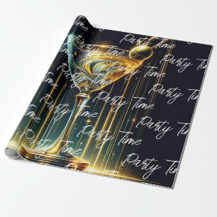 Papier Cadeau Heure Populaire de la fête Neon Personnalisé
