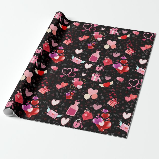 Papier Cadeau Heureuse Sainte-Valentin (Déroulé)