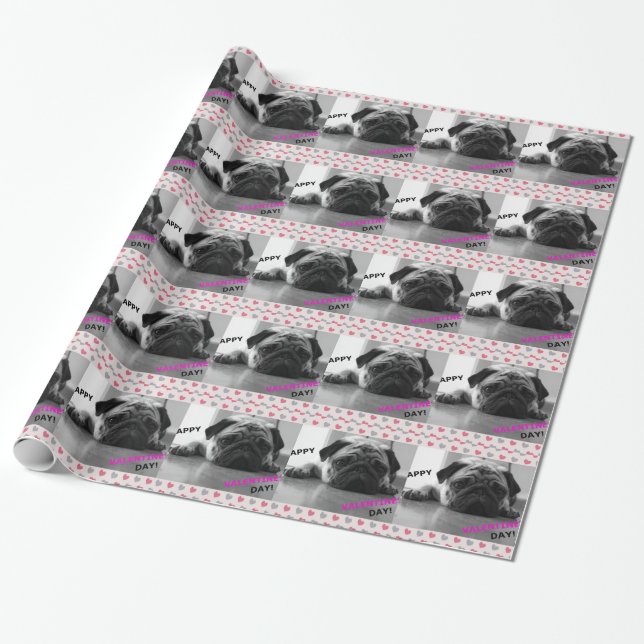 Papier Cadeau Heureuse Sainte-Valentin carlin (Déroulé)