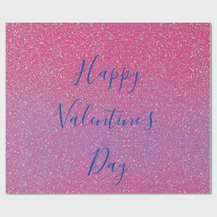 Papier Cadeau Heureuse Sainte-Valentin Gold Rose