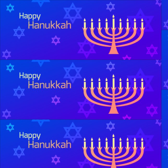 Papier Cadeau Heureux Hanoukka Menorah (Créateur téléchargé)
