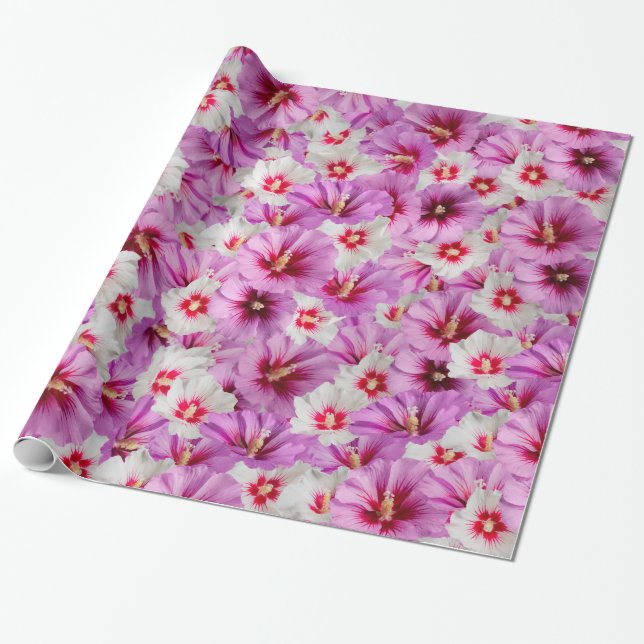 Papier Cadeau Hibiscus (Déroulé)