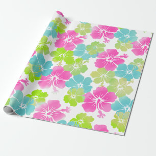 Papier Cadeau Hibiscus rétro de Pix-Dezines