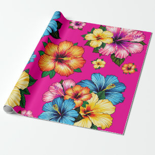 Papier Cadeau Hibiscus tropical