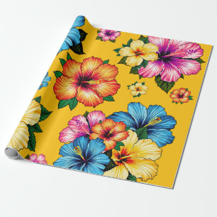 Papier Cadeau Hibiscus tropical