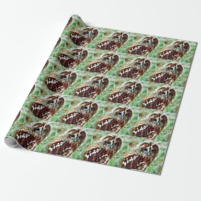 PAPIER CADEAU HIBOU (Déroulé)