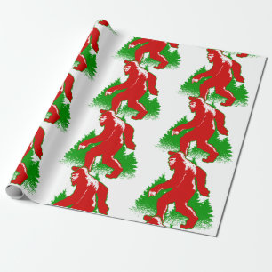 Papier Cadeau hideux de noël bigfoot yeti
